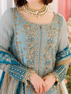 Charizma MF-CZ Embroidered Chiffon With Net Dupatta Unstitched 3 Piece
