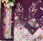 Maria B MF-1091 Premium Printed Lawn With Emb Chiffon Dupatta Unstitched 3 Piece 2026