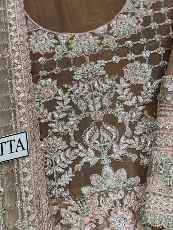 Baroque New Arrival organza Dress Formal Collection 3piece Unstitched