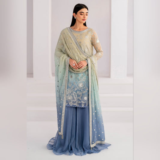 Jazmin Chiffon Embroidery Luxury Dress 4piece Unstitched