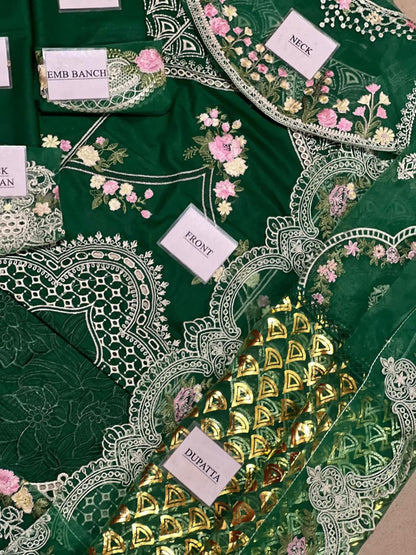 Monaco by parishay Luxury Lawn Embroidery 3Piece Unstitched