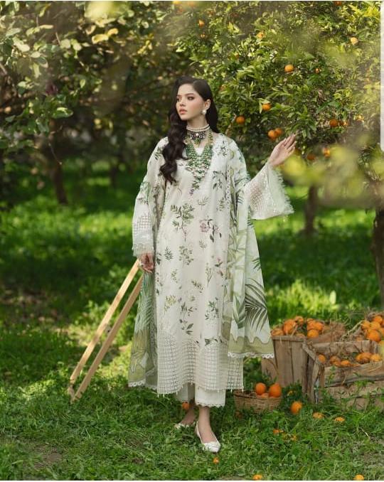 Afrozeh Light Green Embroidery Summer Collection New Arrival 3pc Unstitched