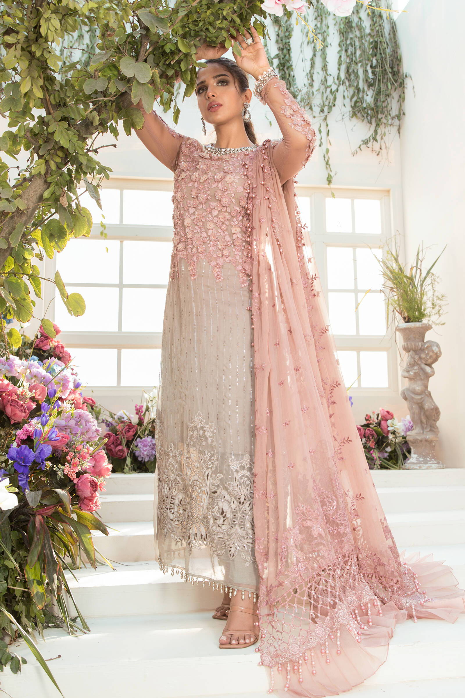 Maria B MF-MB Premium Chiffon With Emb Chiffon Dupatta Unstitched 3 Piece 2026