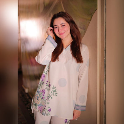 Haniya Amir Wear Silk Digital Print 3piece Unstitched