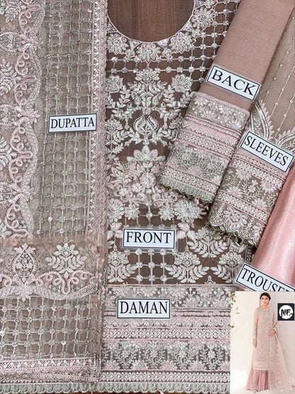 Baroque New Arrival organza Dress Formal Collection 3piece Unstitched