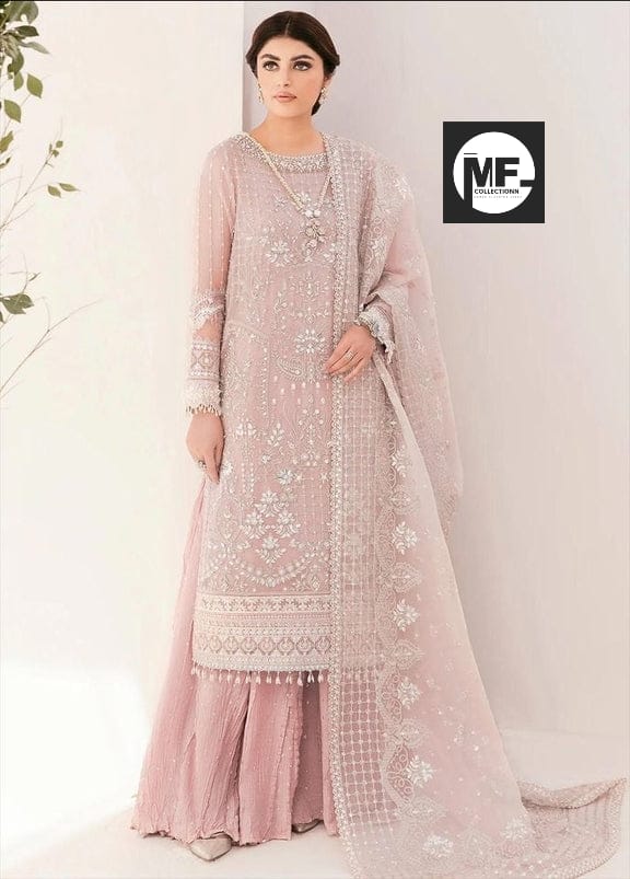 Baroque New Arrival organza Dress Formal Collection 3piece Unstitched