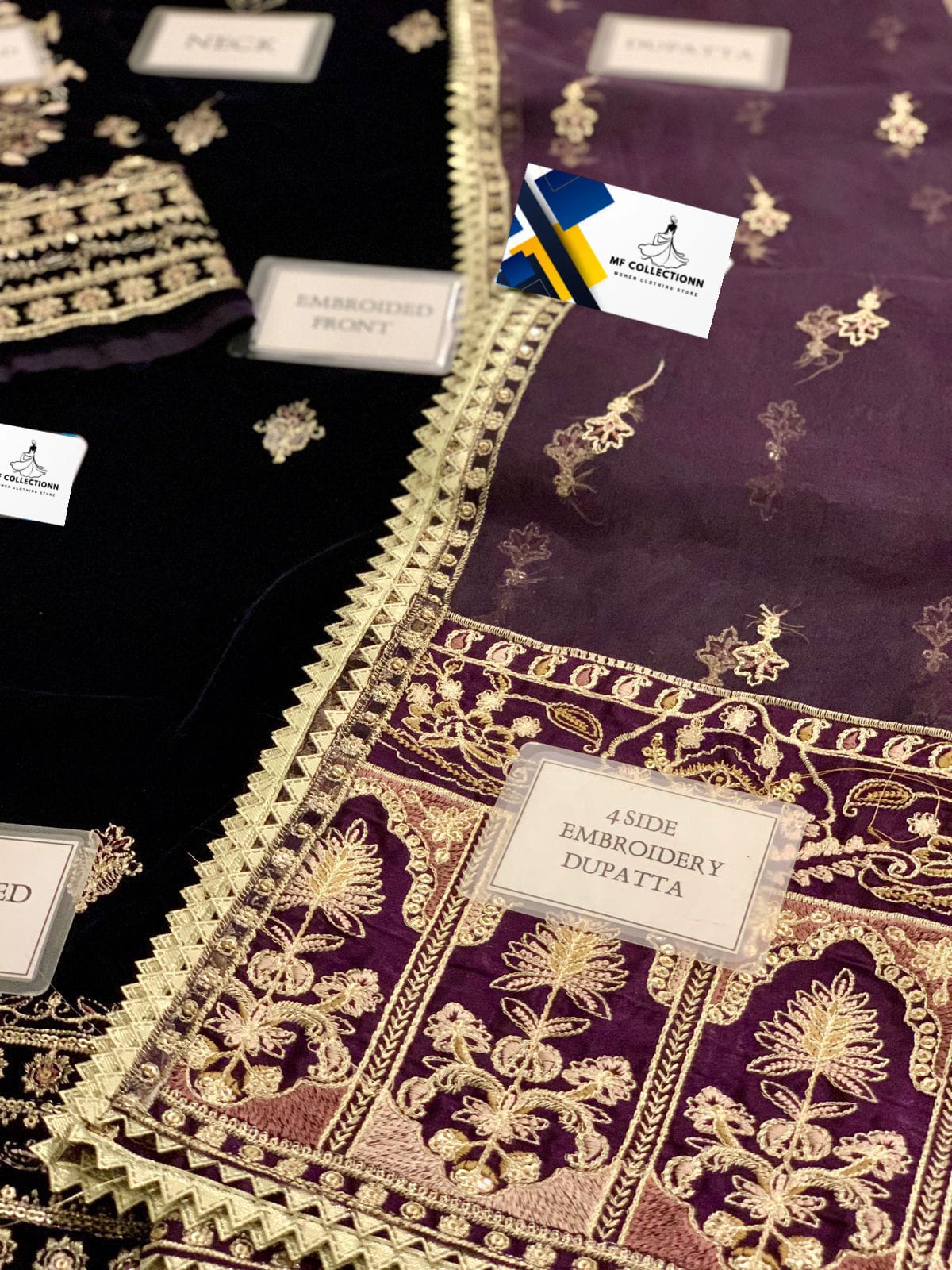 Baroque Dark Purple 9000 Micro Velvet Formal Collection